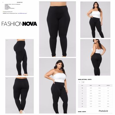 Fashion Nova Plus size black on the daily leggings NWT