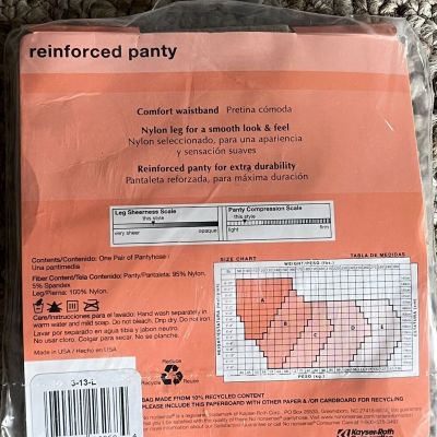No Nonsense Pantyhose Sheer Toe Reinforced Panty Size B Nude BN Factory Sealed