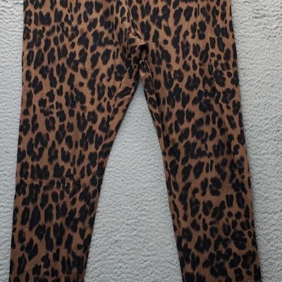 Style&co. Leggings Womens Size 0X Multi Animal Print High Elastic Waist Pull On