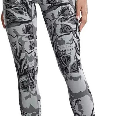 LIEBERGO High Rise Waist Halloween SWIRL GHOST Yoga Gym Workout Leggings Size M