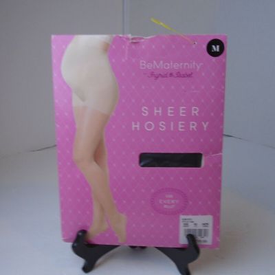 Be Maternity Ingrid  Isabel Sheer Hosiery Pantyhose Ebony Black Medium M Comfort