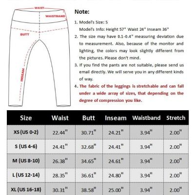 RAYPOSE Workout Leggings Women with Pockets Tummy Control Plus Size Dance Tig...