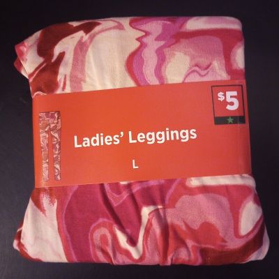 Pink Marble Ladies LARGE 10-14 Leggings Soft, Stretchy, Comfortable