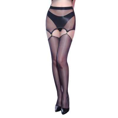US Women's See-Through Tights Suspender Stockings Crotchless Lingerie Pantyhose