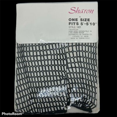 Black Footless Fishnet Tights One Size Fits Most NIP