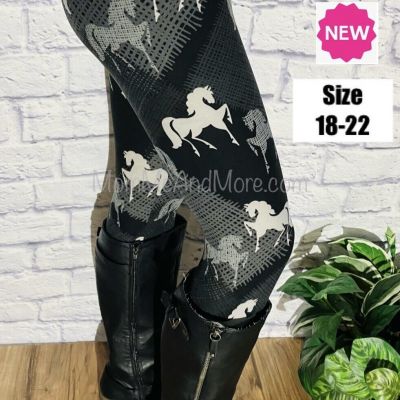NEW Womens Sizes 18-22 Western Farm Horse Leggings Buttery Soft Pants