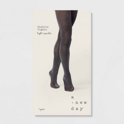 A New Day Tights size L/XL  - Black/Light Sparkle - NEW