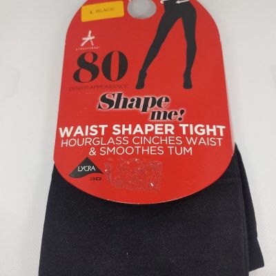 Shape Me! Size Large Black Waist Shaper Tights