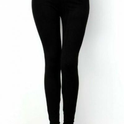 PLUS SIZE SOLID BLACK Leggings Fits Sizes 12-18 NWT