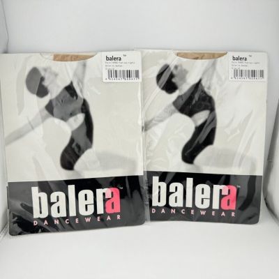 2 Pair - New Balera Dancewear Lt. Suntan Tights T6980C Size: LC