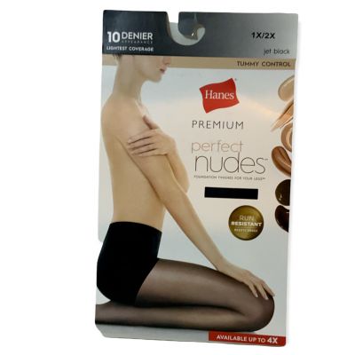 Hanes Pantyhose Womens Size 1x/2x 10D Perfect Nudes Tummy Control Hosiery