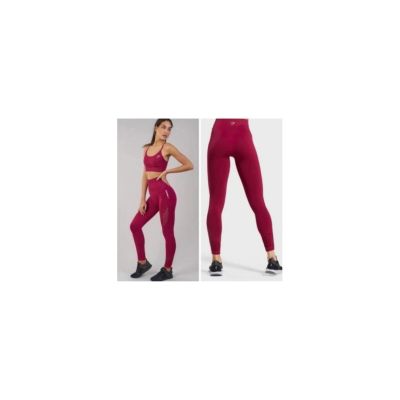 Gymshark High Rise Energy + Seamless beet red full length workout leggings sz M