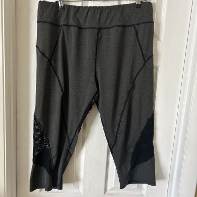 RAG Women's Activewear Leggings Size 3X Yoga Pant Grey Black We Combine Shipping