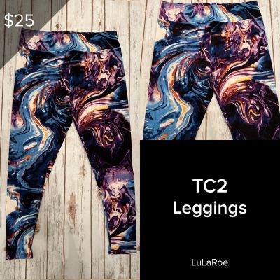LuLaRoe NEW Leggings TC2 (Tall & Curvy 2) Buttery Soft Sz 18+ Print RARE