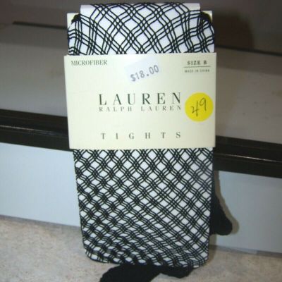 Ralph Lauren Tights Microfiber Light Wt. 5631 Black Diamond Net Size B