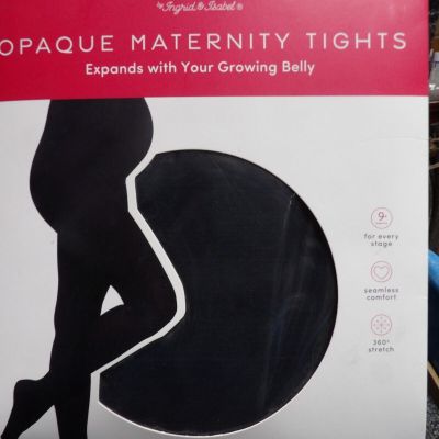 New Isabel Maternity Black Opaque Maternity Tights Size L/XL Black (C)