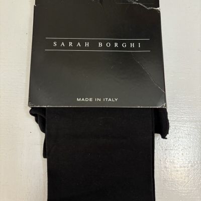 New Sarah Borghi Black Opaque Tights Size M/ L Made In Italy 5’4”-5’8”  125-150#