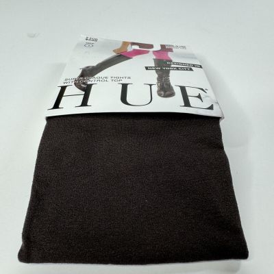 Hue Womens Super Opaque Tights With Control Top Size 1 Espresso 1 Pair New