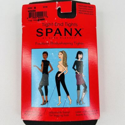 Spanx Tight-End Footless Tights Original Body Shaping Sz B Smoke NWT