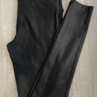 Spanx Faux Leather Leggings In Black Size M Style No. 2437