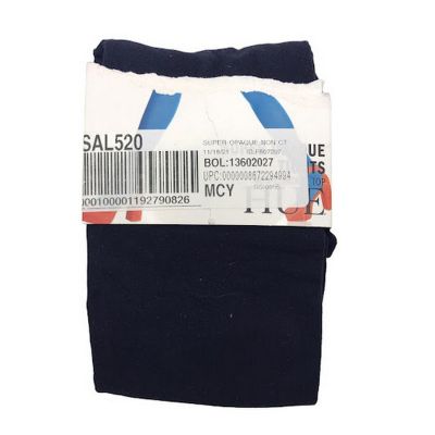 HUE Super Opaque Non Control Top Pantyhose 1 Wider Waistband Stretch Navy