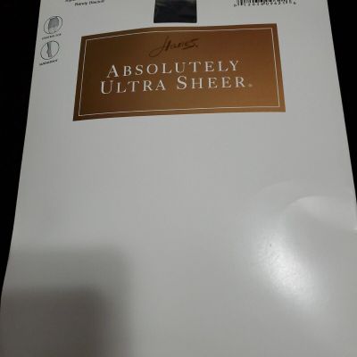 Hanes Control Top Sandalfoot Pantyhose 707 Silk Reflections Sz. F Black