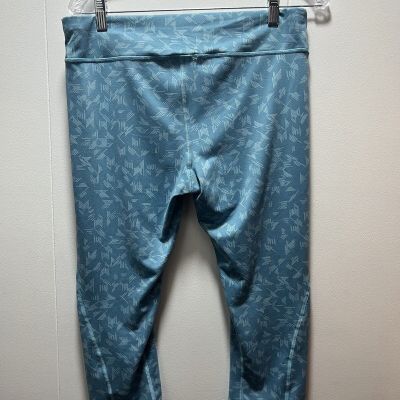 The North Face Womens Capri Leggings Blue Patterned Size Large Yoga Workout