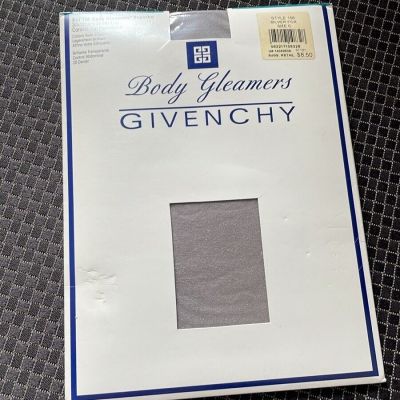 Vintage 90s Givenchy Body Gleamers Shimmery Sheer Silver Fox  Pantyhose C