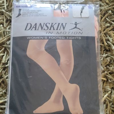 DANSKIN In Motion Footed Tights Durasoft Nylon Style 69 - Size A - Color Pink
