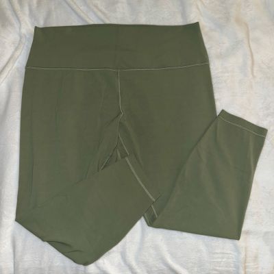 Lululemon Womens Align High Rise Ankle Leggings Green Twill Size 18 NWOT