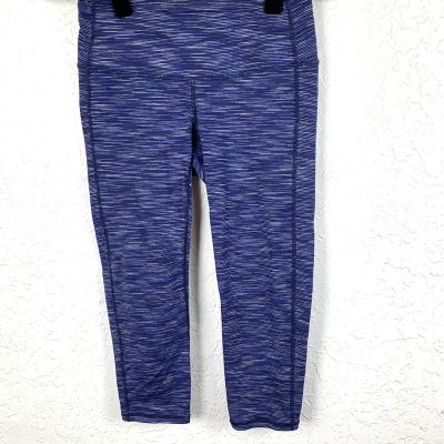 Athleta Womans Blue Heather Cropped Workout Yoga Leggings Size XS