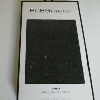 BCBG Generation Black Metallic glitter tights Size Large