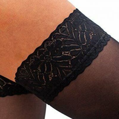 sofsy Lace Thigh High Stockings for Women - Hold Up Nylon Pantyhose 60 Den Ma...