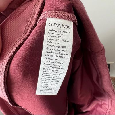 Spanx Faux Suede Leggings Rich Rose Dusty Pink 3X Petite Short Plus Size