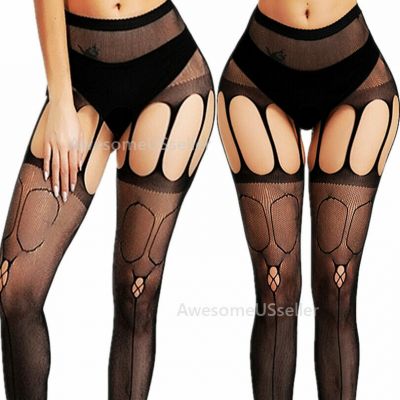 Stockings Pantyhose Thigh-Highs Tights Crotchless Plus Size Sheer Lingerie Socks