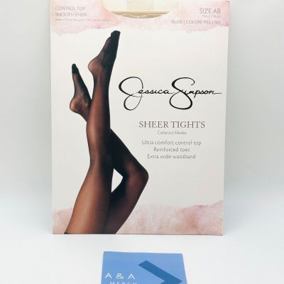 Jessica Simpson Sheer Tights Pantyhose - Size AB - Nude Color
