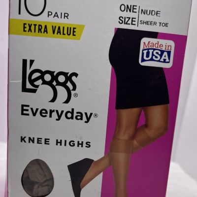 Womens Everyday Women'S Nylon Knee Highs Sheer Toe - Multiple Packs