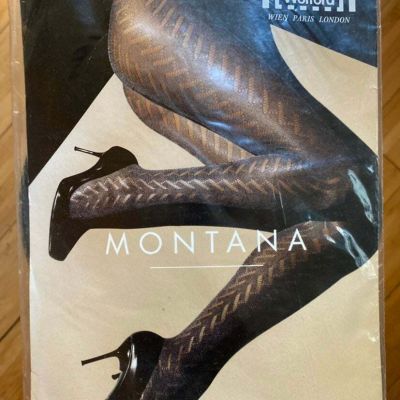 Wolford Montana Black Fishnet Tights Women's size Medium