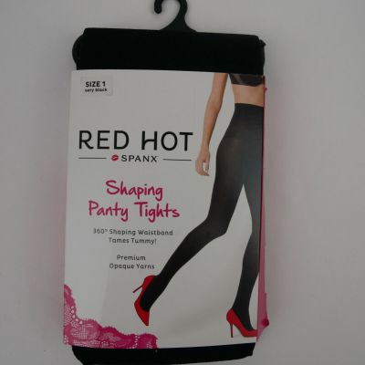 Red Hot SPANX Shaping Panty Tights Size 1 NEW Very Black
