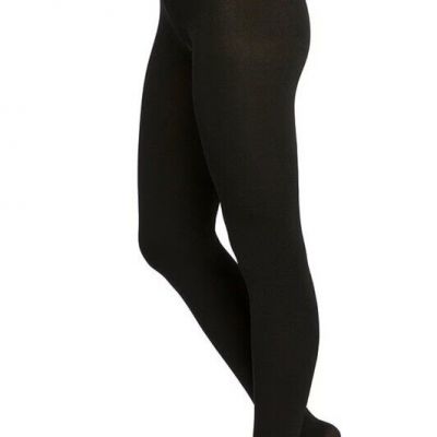 Spanx Tights High - Waisted Tummy Shaper With Plush Lined Legs Size B Very Black