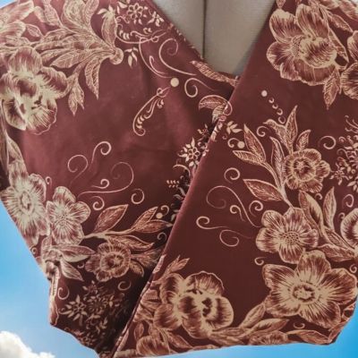 NWT LuLaRoe Leggings Maroon White Floral Pattern Maroon White Size TC