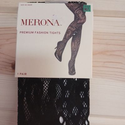 Merona Women Med/Lrg Premium Fashion Tights Black