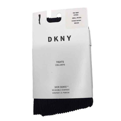 DKNY Hosiery Rib Tights S Skin-Sense Wearable Comfort Black DYF001 NWT