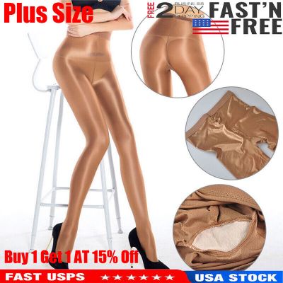 240LBS Plus Size Women Pantyhose Oil Shiny Glossy Stocking Tights Sheer Hosiery