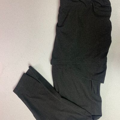 Cabi M’Leggings Skirted Leggings Womens Size Medium Gray Stretch Knit Style 3677