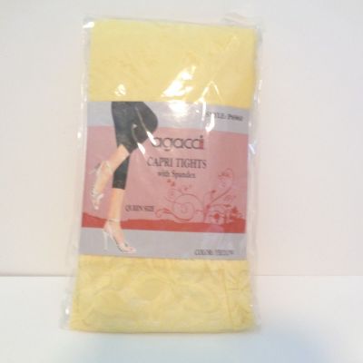 New Agacci Yellow Capri Tights With Spandex Size Queen Style: P6960