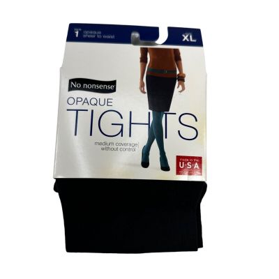 No Nonsense Women's Size XL Opaque Tights Gray New In Package