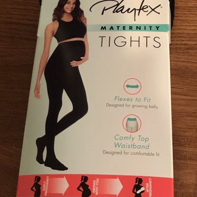 NIP Playtex Maternity Black M/L Tights Flex to fit comfy top waist band