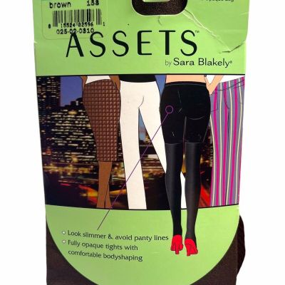 New Assets By Sara Blakely Brown Opaque Body Shaping Terrific Tights Size 3