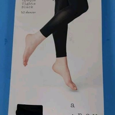 A New Day Women’s Opaque Tights BLACK 50 Denier Size L/XL 1 Pair SEALED NEW